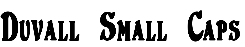 Duvall Small Caps Condensed Bold Font Download Free